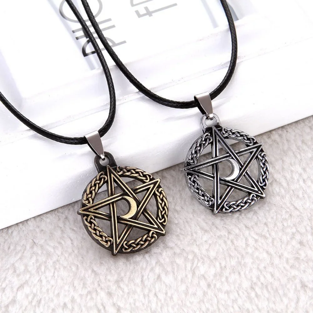 ❤️Foreign trade Viking leather rope necklace, N90201P147